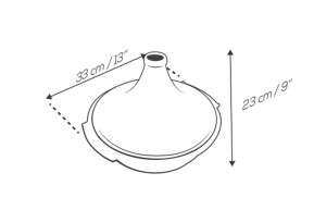 Atlas tajine jaune safran 30cm