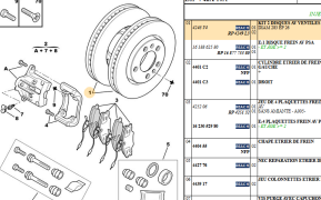 Kit 2 front ventilated discs