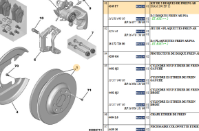 Kit 2 rear brake discs