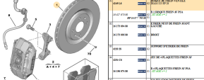 Ventilated disc diameter 323 mm ep 28 mm