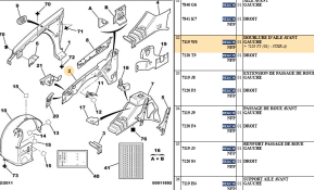 Doublure d'aile avant gauche