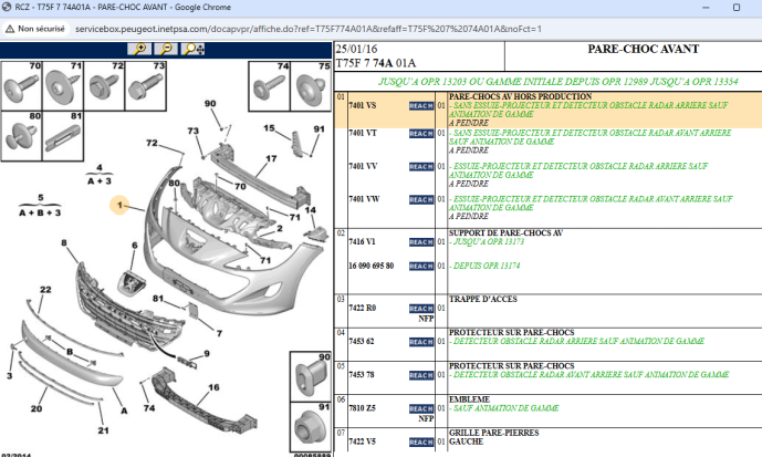 Front bumper out of production