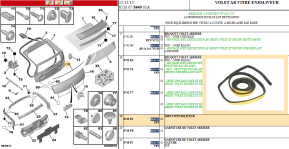 Rear flap trim gasket