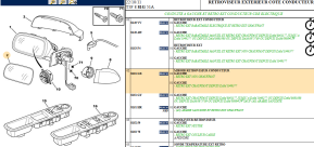 Miroir retroviseur conducteur gauche