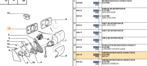 Miroir retroviseur conducteur gauche