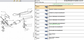 Front exhaust pipe