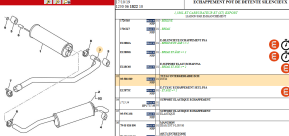 Intermediate exhaust pipe