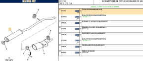 Intermediate exhaust pipe