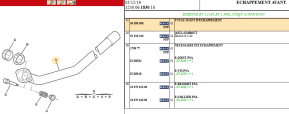 Tuyau avant d'echappement