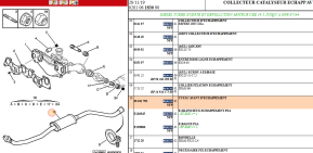 Tuyau avant d'echappement