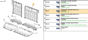 Armature dossier siege arriere gauche