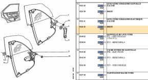 Rear right electric window regulator