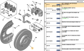 Kit 2 ventilated rear brake discs