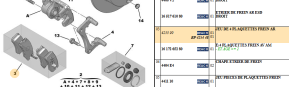 Set of 4 rear brake pads