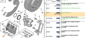 Set of 4 front brake pads