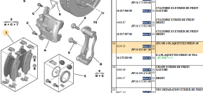 Set of 4 front brake pads