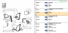 Rear right door window slide support