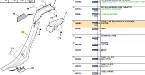 Left rear floor sid trim