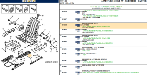 Glissieres de sieges avant gauche