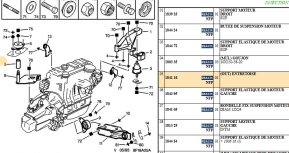 Entretoise de support moteur gauche /bv