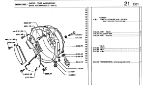 Clutch housing gasket 18x22