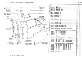 Left lining sheet middle foot