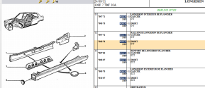 Rallonge longeron de plancher droit int