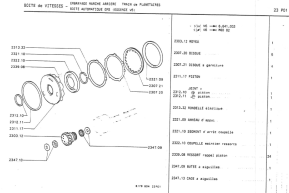 Reverse clutch lining disc