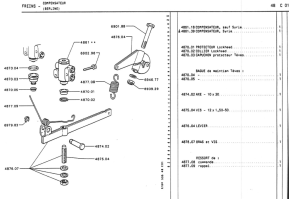 Brake compensator lever