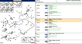 Right secondary brake cable l:2360mm