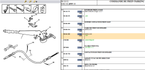 Secondary brake cable length 1418