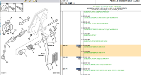 Clutch control cable l:688mm