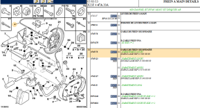 Secondary brake cable