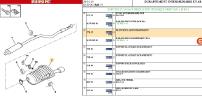 Rear exhaust muffler