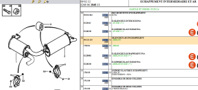 Rear exhaust muffler