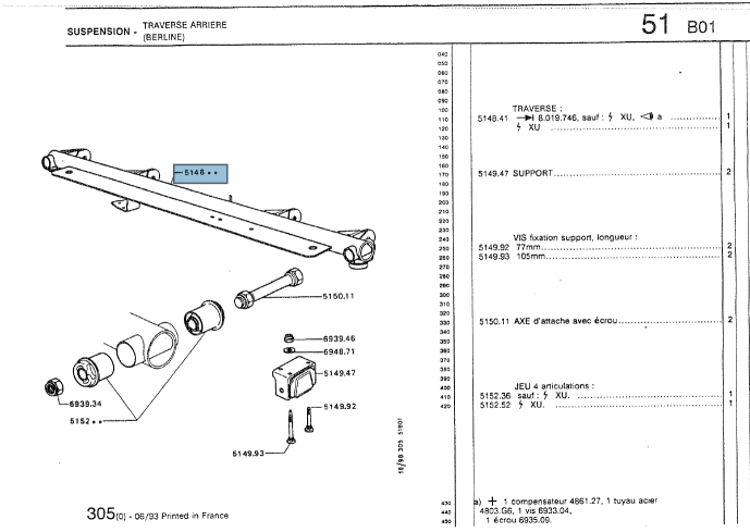 Rear crossover