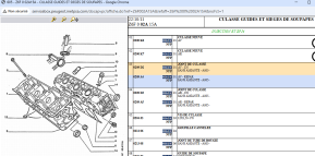 Front cylinder head gasket normal side