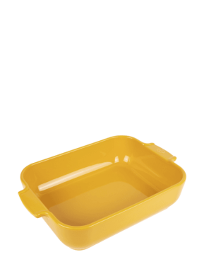 Plat rectangle 32cm jaune safran