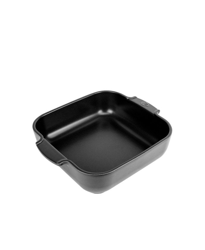 Square dish 28cm black satin