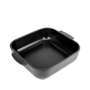 Square dish 28cm black satin