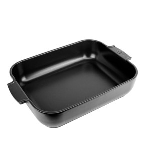 Rectangle dish 40cm black satin