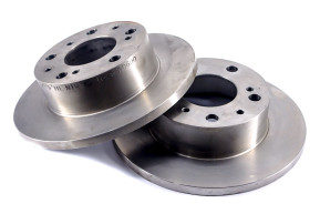 Set of 2 front brake discs