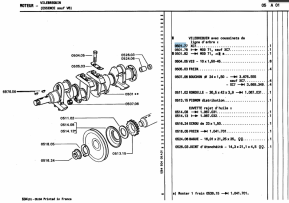 Vilebrequin moteur x6, xc7 après 68