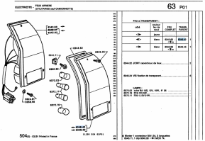 Left tail light transparent