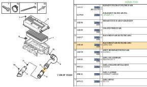 Intake filter air fitting