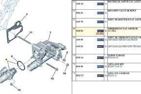 Engine water thermostat 105 degrees