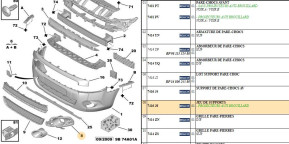 Front bumper bracket set