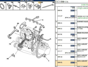 Clip, engine harness