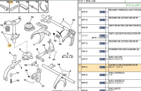 Gearbox fork pin