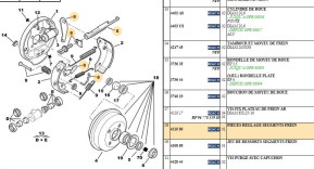 Brake shoes adjustment parts